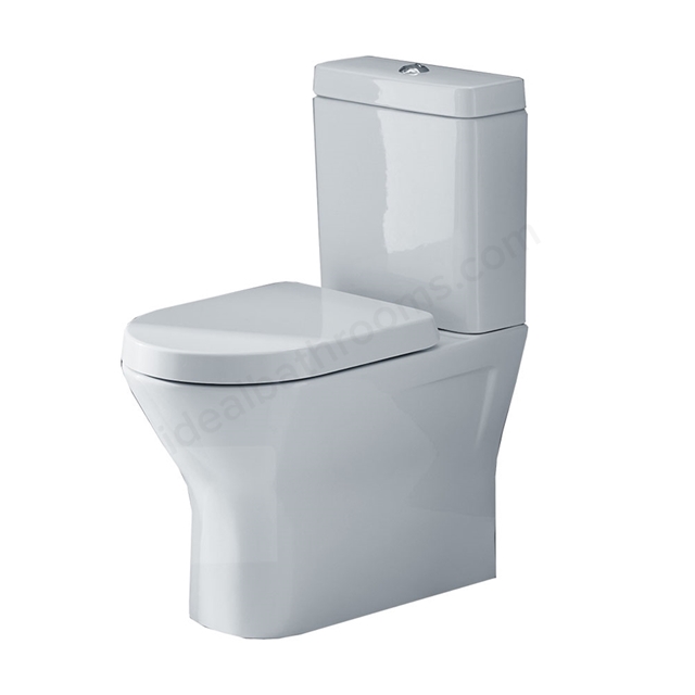 Essential IVY Close Coupled Back to Wall Rimless Pan + Cistern + Seat Pack; Soft Close Seat; White