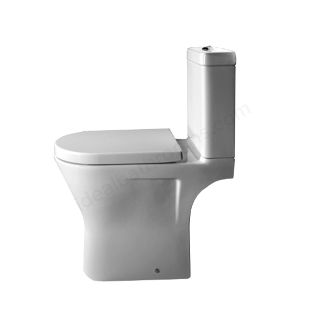 Essential IVY Close Coupled Rimless Pan + Cistern + Seat Pack; Soft Close Seat; White
