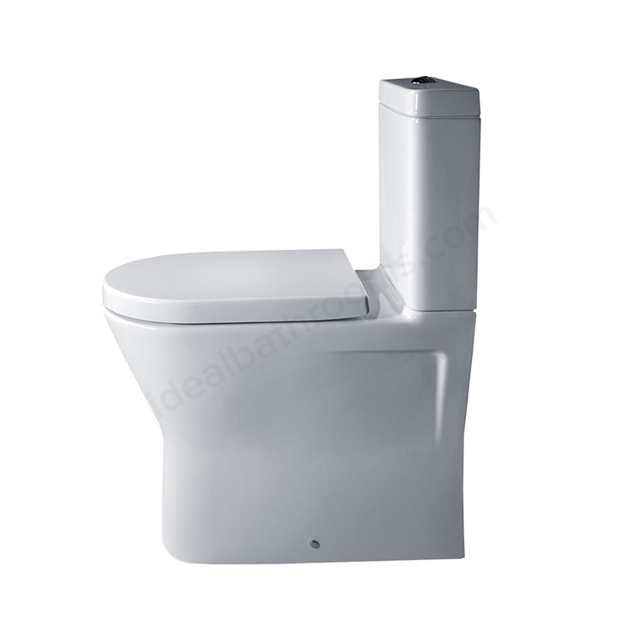 Essential IVY Comfort Close Coupled Back to Wall Pan Rimless + Cistern + Seat Pack; Soft Close Seat; White