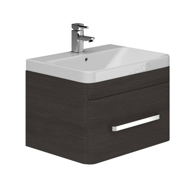 Essential Vermont Wall Hung Washbasin Unit Basin 1 Drawer 800mm Wide Dark Grey Ideal Bathrooms Microsites Essential Vermont Wall Hung Washbasin, Monza Grey 800mm Wall Hung 2 Drawer Vanity Unit