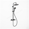 Essential Clever Urban Round External Thermostatic Shower Matt Black