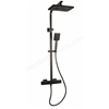 Essential Nine Xtreme Square External Thermostatic Shower Matt Black