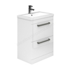 Essential NEVADA Floor Standing Washbasin Unit + Basin; 2 Drawers; 600mm Wide; White