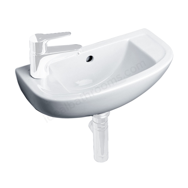 Essential Lily 450mm Washbasin 1 Tap Hole