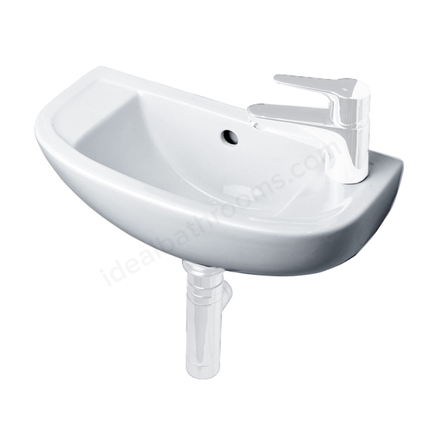Essential Lily 450mm Wallhung Basin 1 Tap Hole