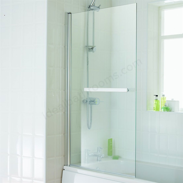 Essential Eclipse 800x1400mm Square Bath Screen; 6mm Glass