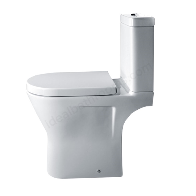 Essential IVY Comfort Close Coupled Pan Rimless + Cistern + Seat Pack; Soft Close Seat; White